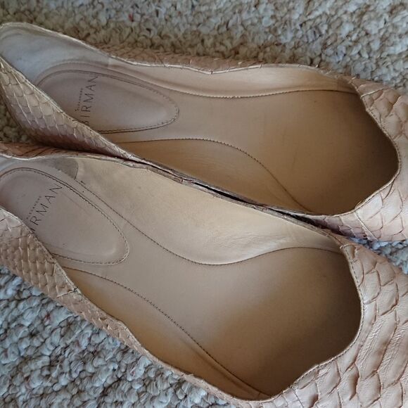 Alexandre Birman Scalloped Python Flat pink Beige size 37.5 - Picture 11 of 12